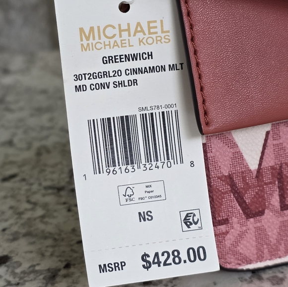 Michael Kors Greenwich Monogram Medium Shoulder Bag - Picture 6 of 8